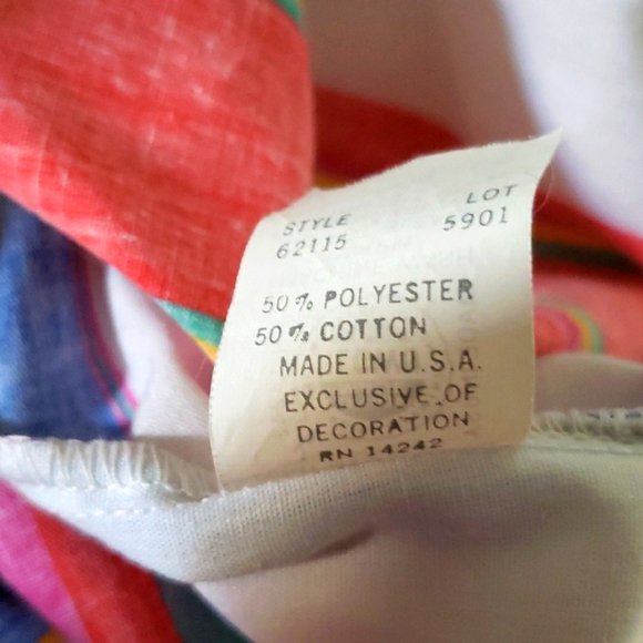 Vintage Christian Dior House Dress Colorful Stripe - Picture 9 of 15